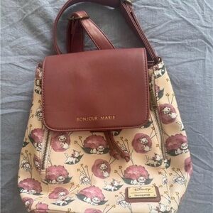 Loungefly Disney Bonjour Marie Pink and Cream Backpack